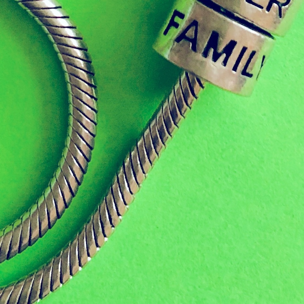Chamilia Sterling Silver Charm Bead FAMILY FAMILLE FAMILE